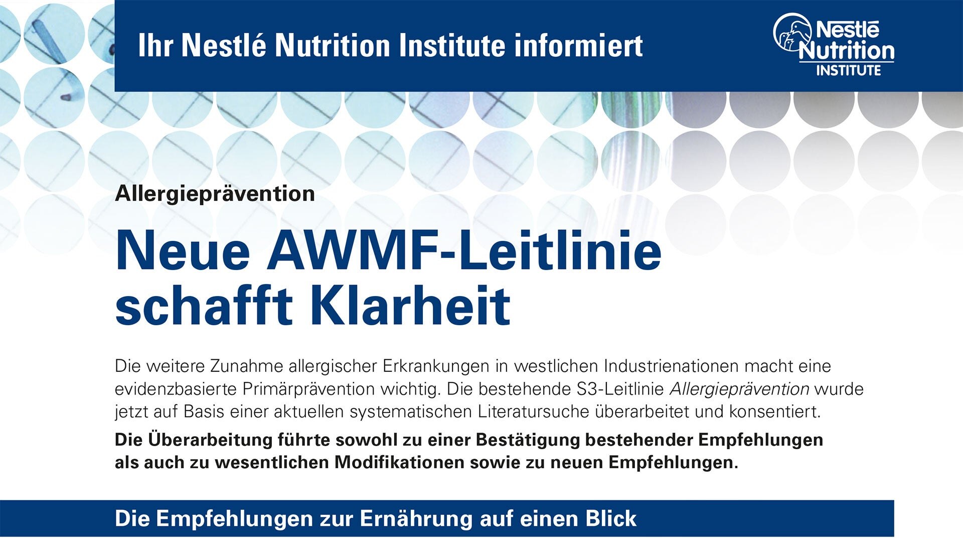 Awmf Germany Allergieprävention - Neue AWMF-Leitlinie schafft Klarheit | Nestlé ...