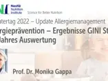 Update Allergiemanagement – Allergieprävention – Ergebnisse GINI-Studie – 20 Jahres-Auswertung Update Allergiemanagement – Allergieprävention – Ergebnisse GINI-Studie – 20 Jahres-Auswertung