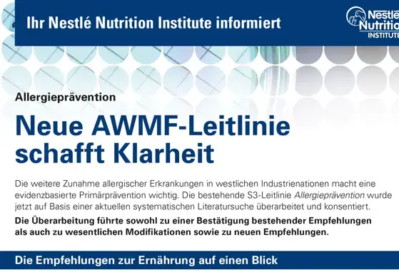 Allergieprävention - Neue AWMF-Leitlinie schafft Klarheit (publications)