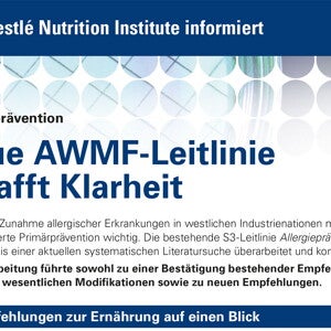 Allergieprävention - Neue AWMF-Leitlinie schafft Klarheit (publications)
