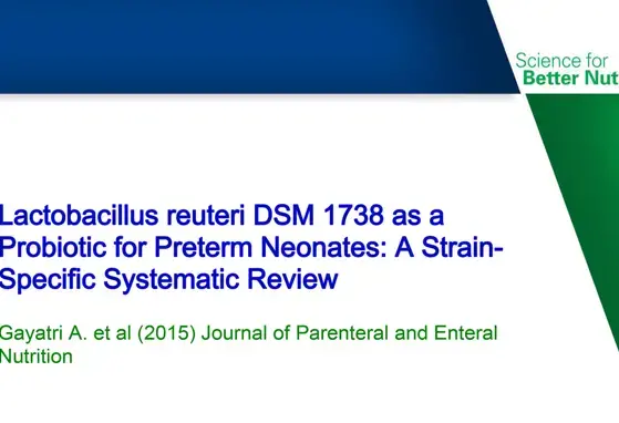 Studie: Lactobacillus reuteri DSM 1738 as a Probiotic for Preterm Neonates (publications)