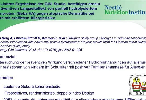 Die 10-Jahres Ergebnisse der GINI Studie (publications)