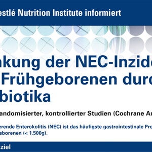 Senkung der NEC-Inzidenz bei Frühgeborenen durch Probiotika (publications)