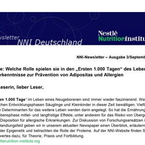 Proteine: Welche Rolle spielen sie in den „Ersten 1.000 Tagen“ des Lebens? (publications)