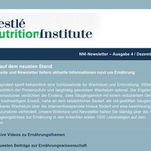 NNI-Website und Newsletter liefern aktuelle Informationen rund um Ernährung (publications)