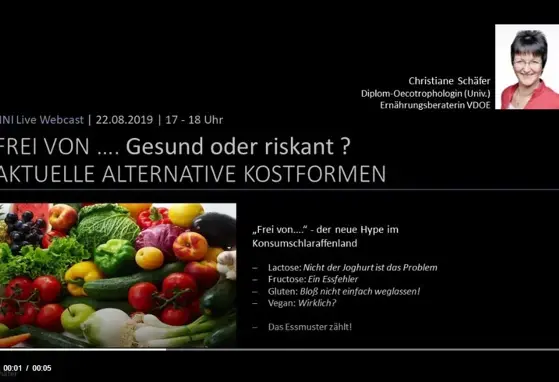 NNI-Live-Webcast: Alternative Ernährungsformen: Gesund oder riskant in Schwangerschaft & Stillzeit?! (videos)