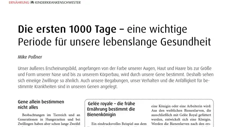 Die ersten 1000 Tage (publications) Die ersten 1000 Tage (publications)