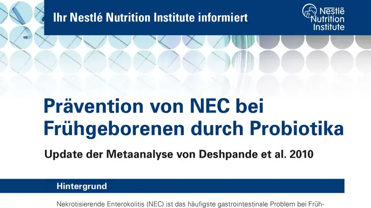 Prävention von NEC bei Frühgeborenen durch Probiotika - Update 2010 (publications) Prävention von NEC bei Frühgeborenen durch Probiotika - Update 2010 (publications)