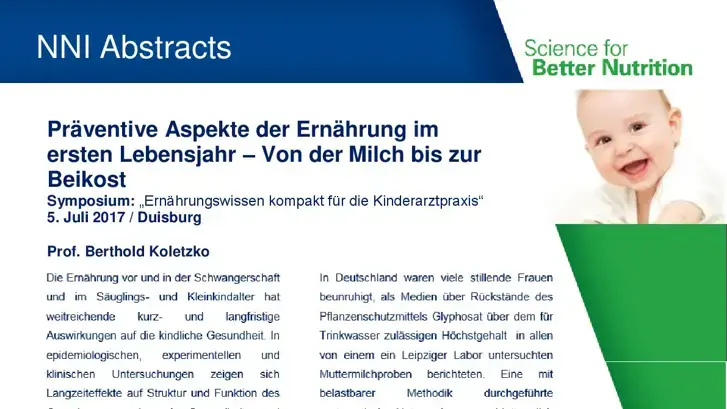 NNI Informiert: NNI Abstracts - Koletzko (publications) NNI Informiert: NNI Abstracts - Koletzko (publications)